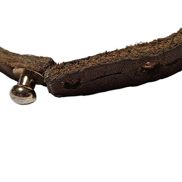 Vintage Brown Leather Bracelet You And Me Copper Plate Love Gift Jewelry Women - Picture 5 of 6